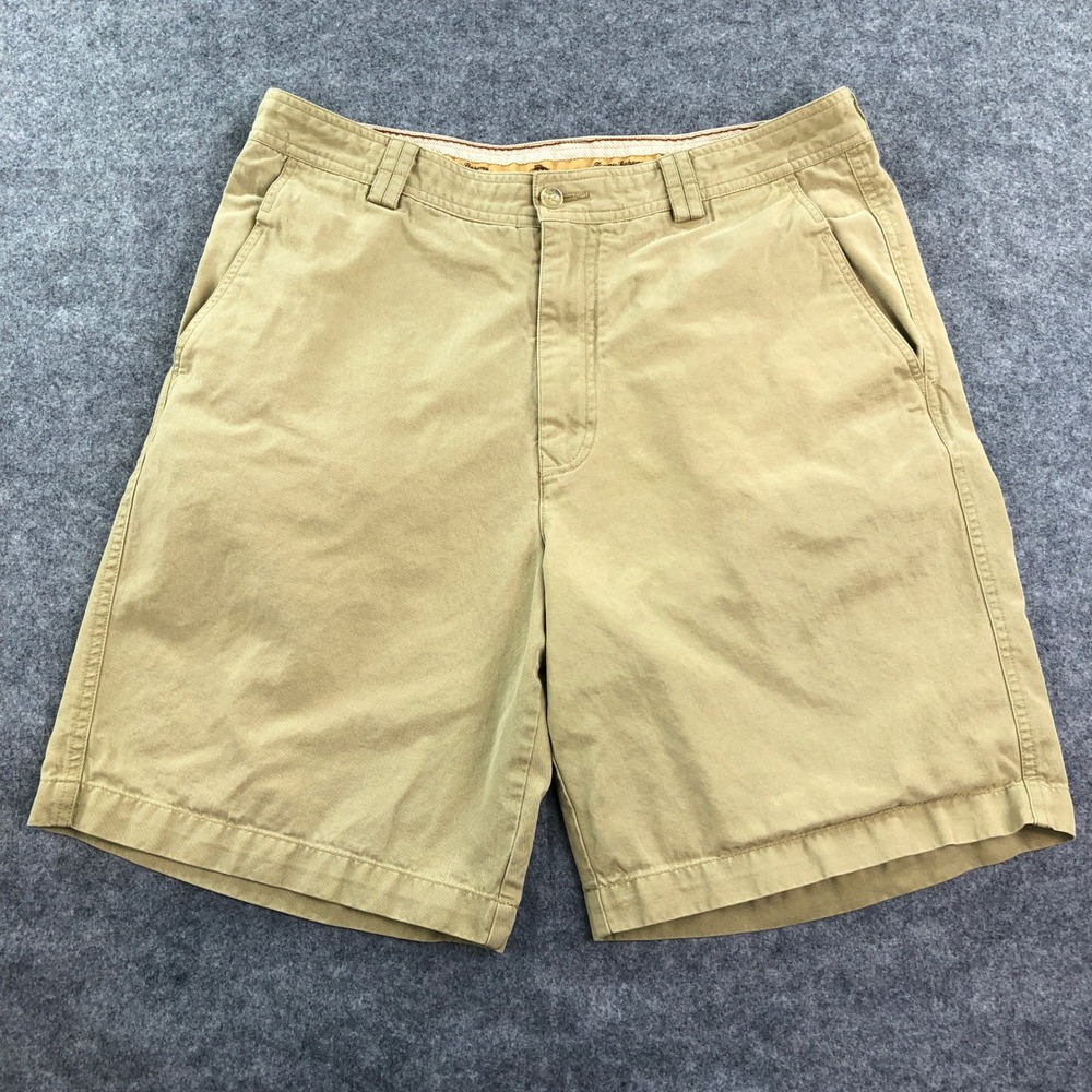 Tommy Bahama Mens 32 Tan Lyocell Cotton Blend Chino Shorts Resort Island